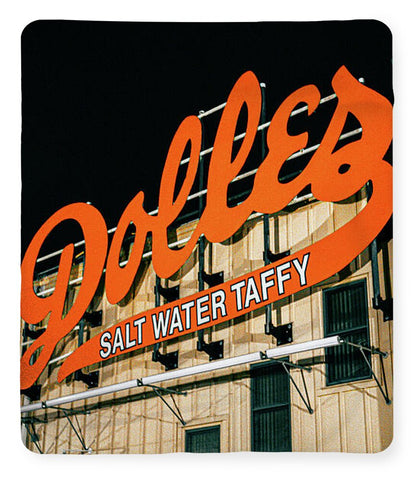 Famous Dolles Salt Water Taffy Sign - Blanket