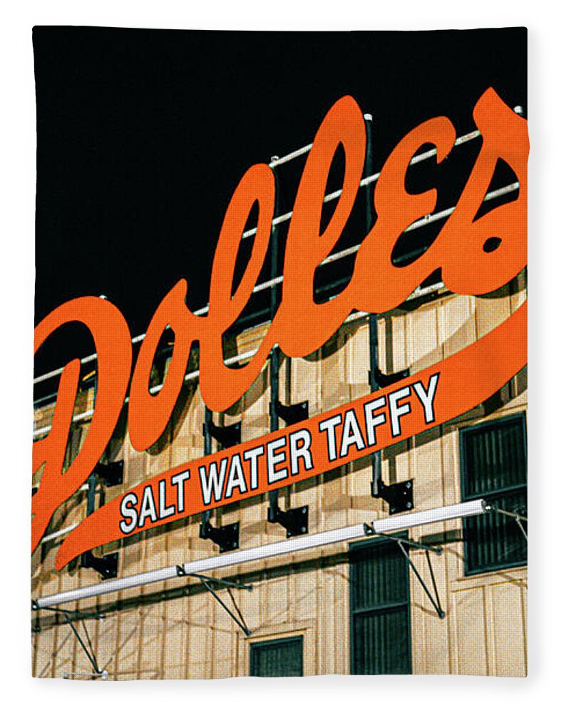 Famous Dolles Salt Water Taffy Sign - Blanket