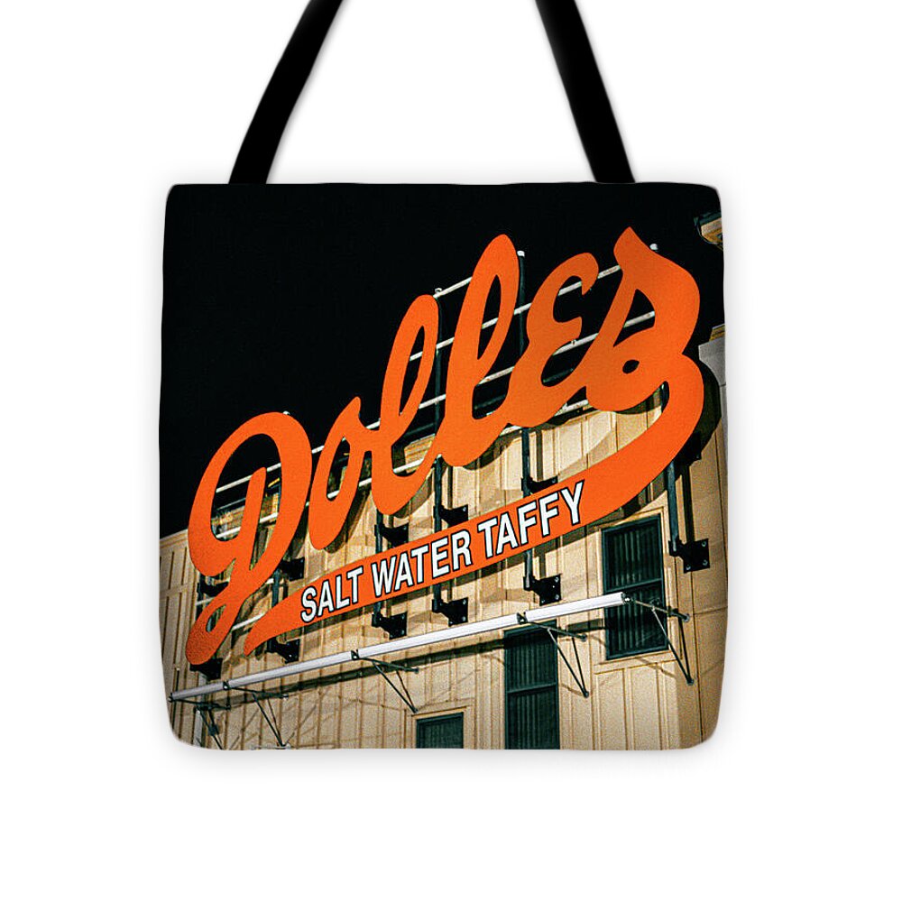 Famous Dolles Salt Water Taffy Sign - Tote Bag