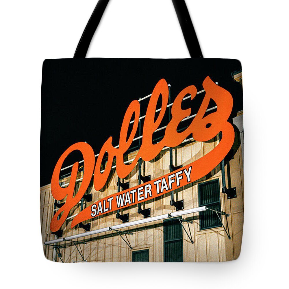 Famous Dolles Salt Water Taffy Sign - Tote Bag