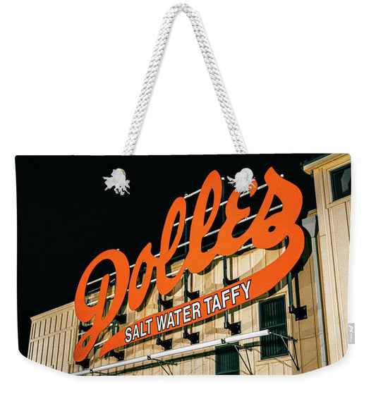 Famous Dolles Salt Water Taffy Sign - Weekender Tote Bag