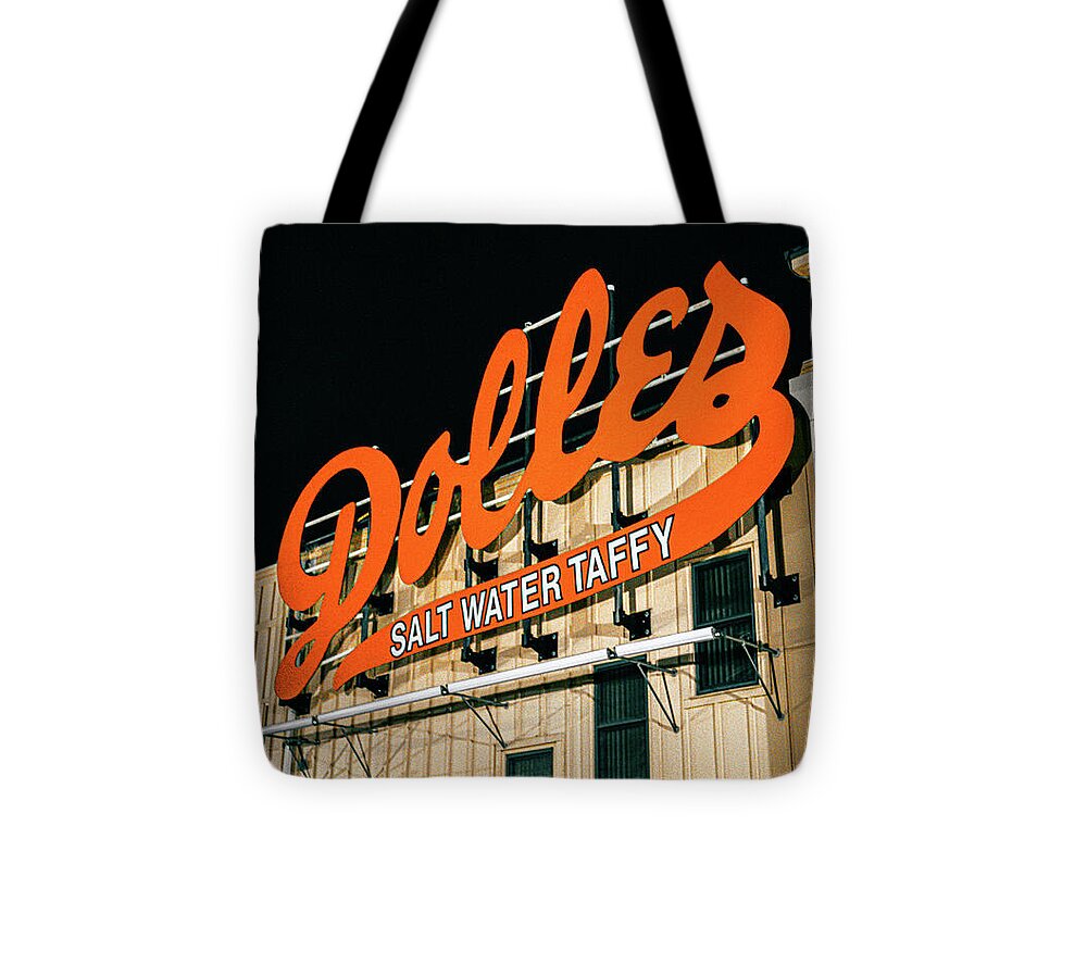 Famous Dolles Salt Water Taffy Sign - Tote Bag