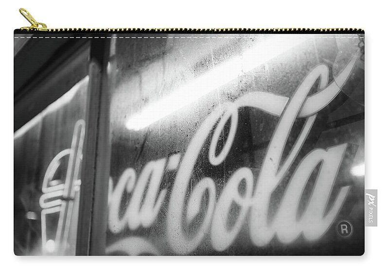 Neon Coca-Cola Sign on Window - Zip Pouch