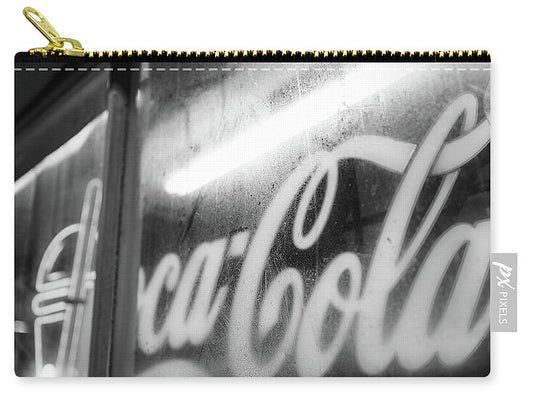 Neon Coca-Cola Sign on Window - Zip Pouch